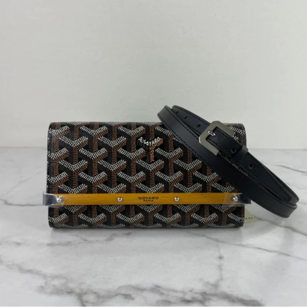 GOYARD Black Monte-Carlo 2 Mini Case with Black Cuir PM Strap